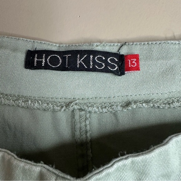 Y2K Overall Dress Junior Size 13 Pockets Pastel Green Denim Jumper Spring Summer - Picture 5 of 8